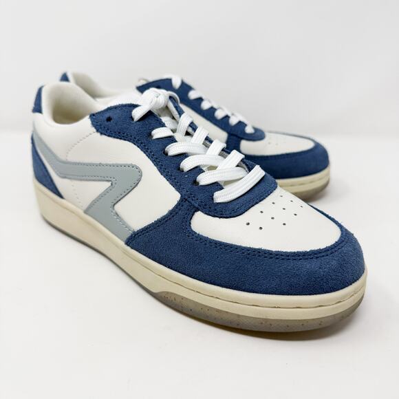 rag & bone Shoes - Rag & Bone Blue/White Suede & Leather Casual Sneakers Women's Size EU 37 Lace Up